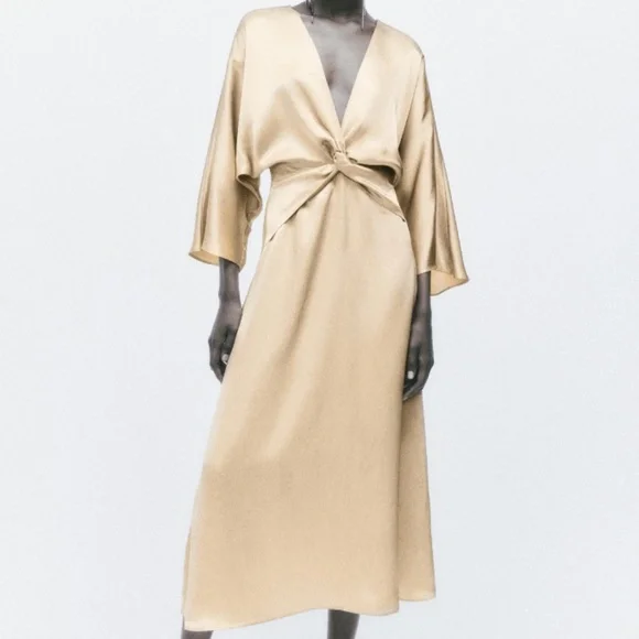 slim fit dress slacks Sheer Majestic Golden Kimono, Ethereal Beaded Fringe Robe, Regal Fortune  Teller Art Nouveau Reveal, Bat Wing Bohemian Dressing Gown, Cocoon Duster main image 0
